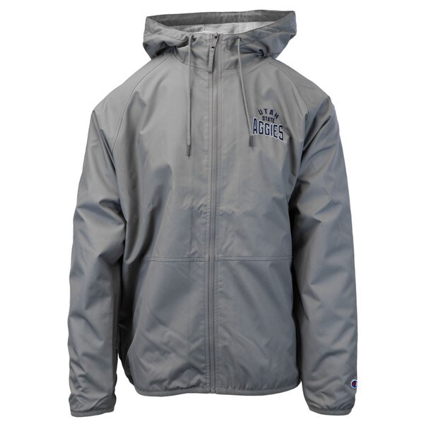 Champion Utah State Aggies Lined Unisex Rain Jacket gray